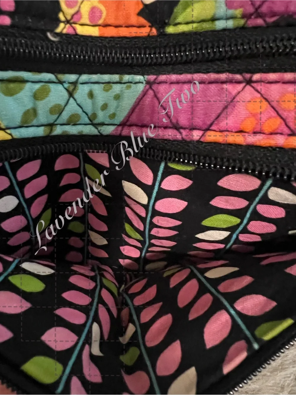 VERA BRADLEY Ziggy Zinnia  2014 Hipster Crossbody Pink Orange Floral Y2K Quilted